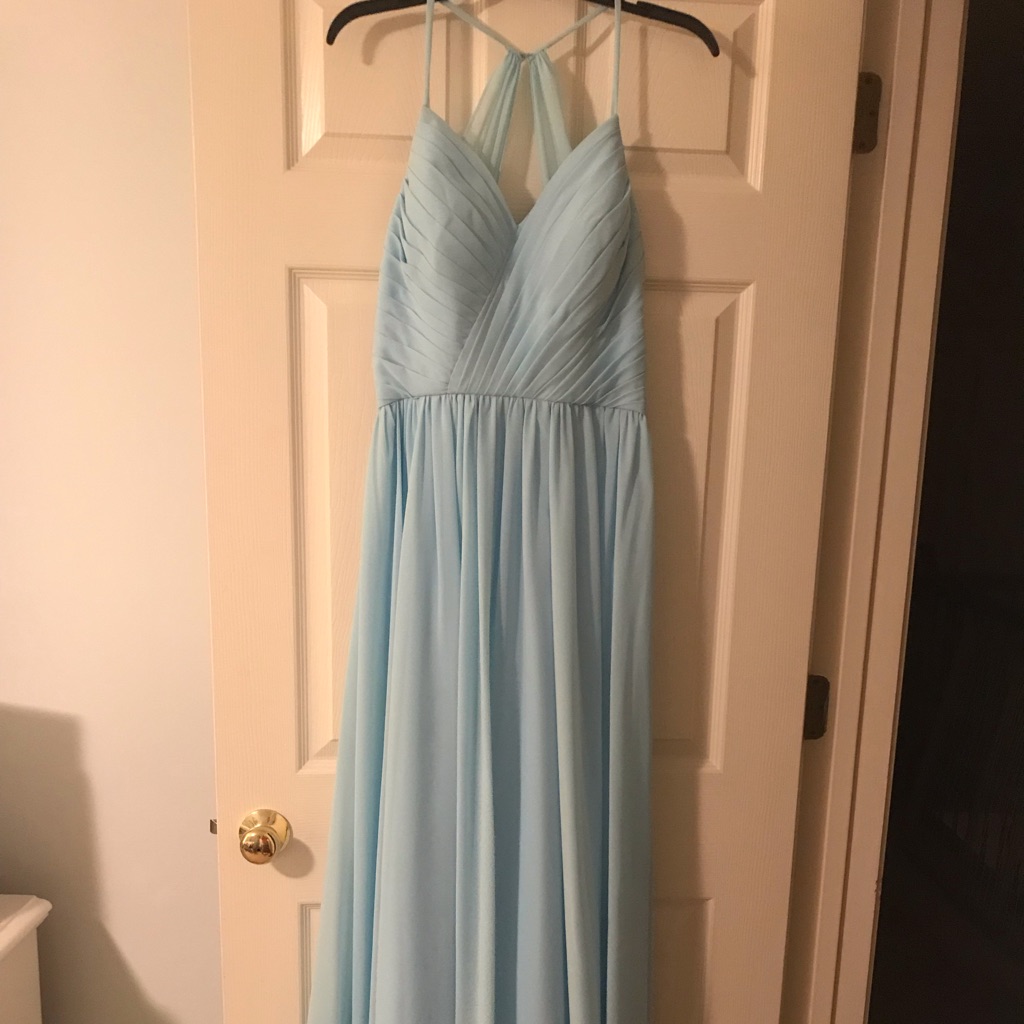 Light Blue Long Bridesmaid Dress- Worn Once